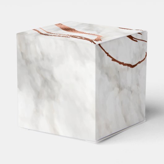 Modern Copper & Italy Marble Wedding Inspiration Bedankdoosjes (Achterkant)