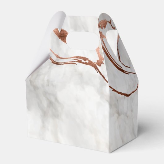 Modern Copper & Italy Marble Wedding Inspiration Bedankdoosjes (Achterkant)