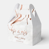 Modern Copper & Italy Marble Wedding Inspiration Bedankdoosjes (Voorkant Zijde)