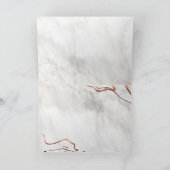 Modern Copper & Italy Marble Wedding Inspiration Bedankkaart (Binnen)