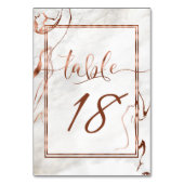 Modern Copper & Italy Marble Wedding Inspiration Kaart (Voorkant)