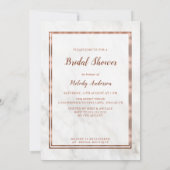 Modern Copper & Italy Marble Wedding Inspiration Kaart (Achterkant)