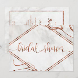 Modern Copper & Italy Marble Wedding Inspiration Kaart