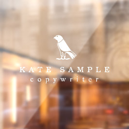 Modern Copywriter Personal Merk Bird Raamsticker