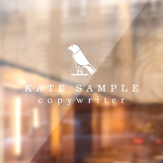 Modern Copywriter Personal Merk Bird Raamsticker (Vel 2)