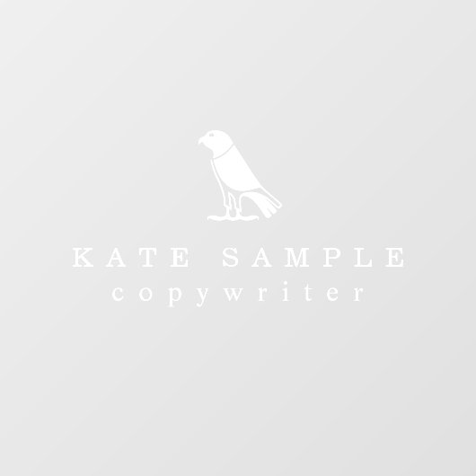 Modern Copywriter Personal Merk Bird Raamsticker (Vel)