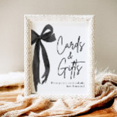 Modern Coquette Black Bow Kaarten en geschenken te Poster
