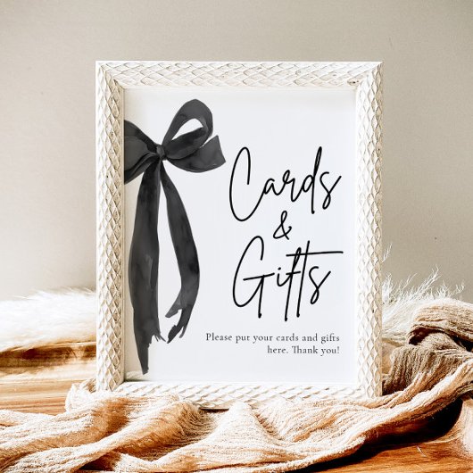 Modern Coquette Black Bow Kaarten en geschenken te Poster