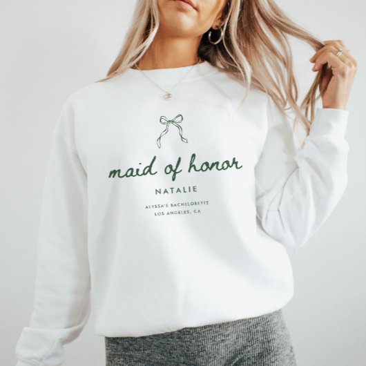 Modern Coquette Script Bruidsmeisje Bachelorette Trui