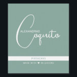 Modern Coquito Food and Beverage Label Set Wijn Etiket<br><div class="desc">Moderne typografie is een groene coquiteit.</div>