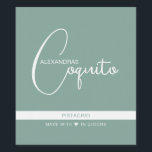 Modern Coquito Food and Beverage Label Set Wijn Etiket<br><div class="desc">Moderne typografie is een groene coquiteit.</div>