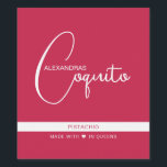 Modern Coquito Food and Beverage Label Set Wijn Etiket<br><div class="desc">Moderne typografie kerstrood coquiteiten.</div>