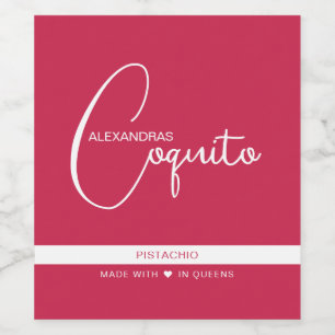 Modern Coquito Food and Beverage Label Set Wijn Etiket