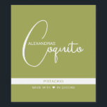 Modern Coquito Food and Beverage Label Set Wijn Etiket<br><div class="desc">Moderne typografie kerstgroen etiket.</div>