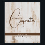 Modern Coquito Food and Beverage Label Set Wijn Etiket<br><div class="desc">Moderne typografie-houtkorrelcoquiteiten.</div>