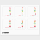 Modern Coquito Kerstmis Vierkante Sticker (Vel)