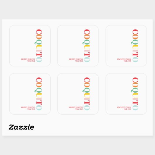 Modern Coquito Kerstmis Vierkante Sticker (Vel)