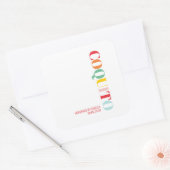 Modern Coquito Kerstmis Vierkante Sticker (Envelop)