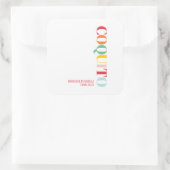 Modern Coquito Kerstmis Vierkante Sticker (Tas)