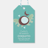 Modern Coquito Recipe Drink Coconut Egg Nog Cadeaulabel (Voorkant)
