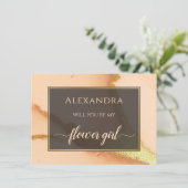 Modern Coral Abstract 💡 Inky Oil Wedding (Staand voorkant)