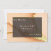 Modern Coral Abstract 💡 Inky Oil Wedding (Achterkant)