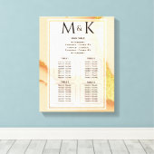 Modern Coral Abstract 💡 Inky Oil Wedding Canvas Afdruk (Insitu (Houten vloer))