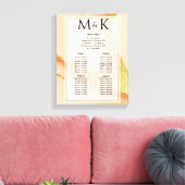 Modern Coral Abstract 💡 Inky Oil Wedding Canvas Afdruk (Insitu (Woonkamer))