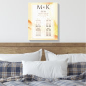 Modern Coral Abstract 💡 Inky Oil Wedding Canvas Afdruk (Insitu (Slaapkamer))