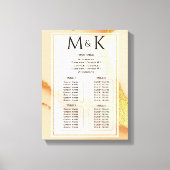 Modern Coral Abstract 💡 Inky Oil Wedding Canvas Afdruk (Voorkant)