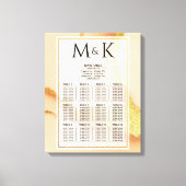 Modern Coral Abstract 💡 Inky Oil Wedding Canvas Afdruk (Voorkant)