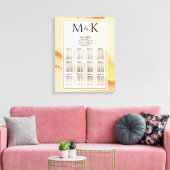 Modern Coral Abstract 💡 Inky Oil Wedding Canvas Afdruk (Insitu (Woonkamer))