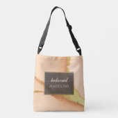 Modern Coral Abstract 💡 Inky Oil Wedding Crossbody Tas (Achterkant)