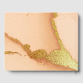 Modern Coral Abstract 💡 Inky Oil Wedding Gastenboek (Achterkant)