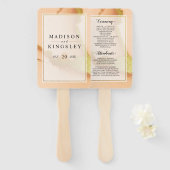 Modern Coral Abstract 💡 Inky Oil Wedding Handwaaier (Voorkant en achterkant)