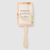 Modern Coral Abstract 💡 Inky Oil Wedding Handwaaier (Voorkant)