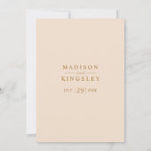 Modern Coral Abstract 🌸 Inky Oil Wedding Kaart (Achterkant)