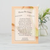 Modern Coral Abstract 💡 Inky Oil Wedding Kaart (Staand voorkant)