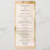 Modern Coral Abstract 💡 Inky Oil Wedding Menu (Voorkant)
