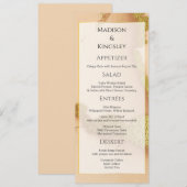 Modern Coral Abstract 💡 Inky Oil Wedding Menu (Voorkant / Achterkant)
