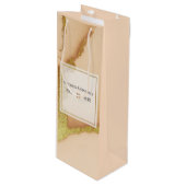 Modern Coral Abstract 🌸 Inky Oil Wedding Wijn Cadeautas (Voorkant Gekanteld)