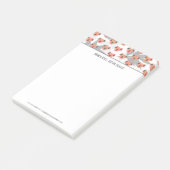 Modern Coral Cute Koala en Tropisch Leaf Post-it® Notes (Schuin)