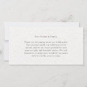 Modern Coral Floral Two Photo Wedding Bedankkaart (Achterkant)