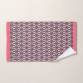 Modern Coral Gray Ikat Pattern Bad Handdoek (Handdoek)