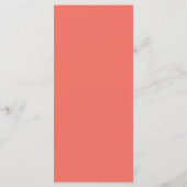 Modern Coral Minimalist Wedding Menu (Achterkant)
