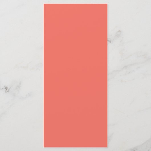 Modern Coral Minimalist Wedding Menu (Achterkant)