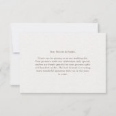 Modern Coral Orange Floral Terracotta Wedding Bedankkaart (Achterkant)