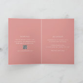 Modern Coral Pink QR Code Elegante bruiloft (Binnen)