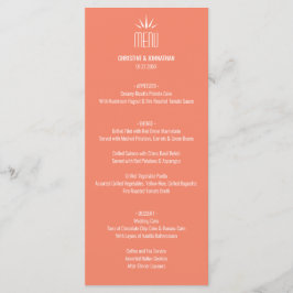 Modern Coral Plattegrond Menu