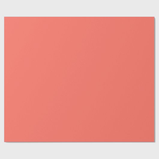 Modern Coral roze Plain Solid Kleur Cadeaupapier (Vlak)